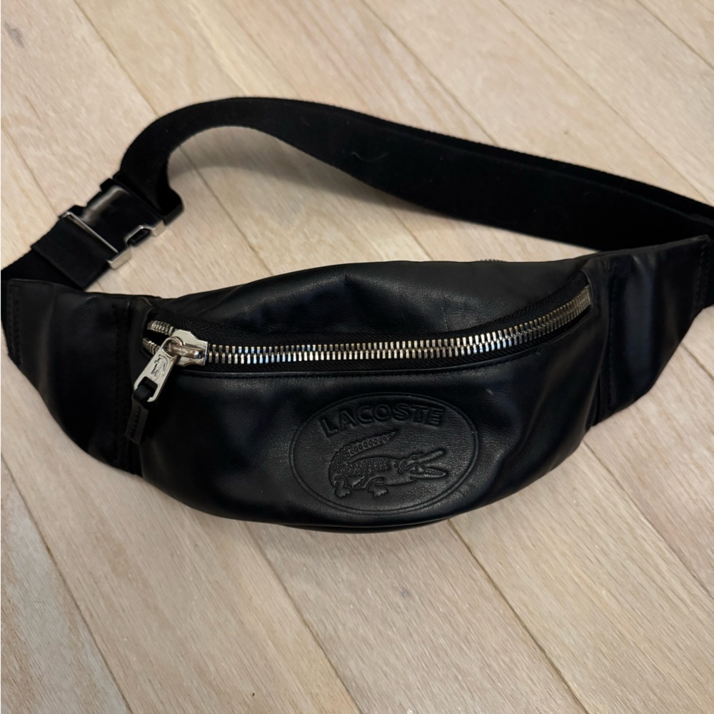 Lacoste Black Belt Bag for Men